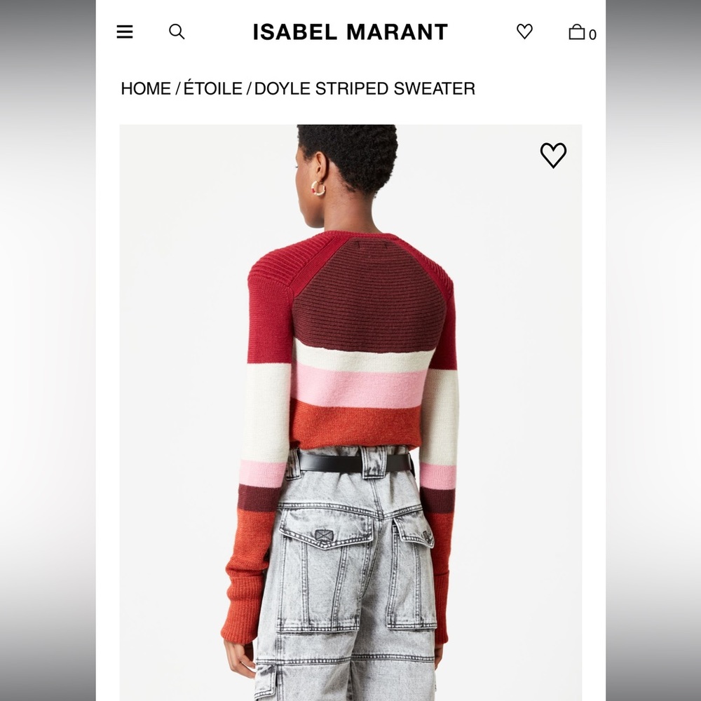 NWOT Isabel Marant DOYLE striped wool sweater - 38 FR / US 6 / M - Picture 6 of 15
